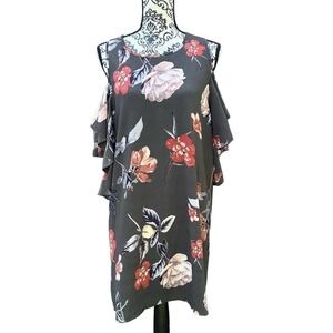 GUC Papermoon Stitch fix floral print cold shoulder dress size large